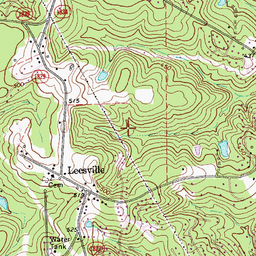 Topographic Map of Township of Leesville, NC