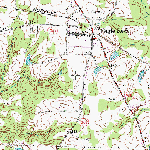 Topographic Map of Township of Marks Creek, NC