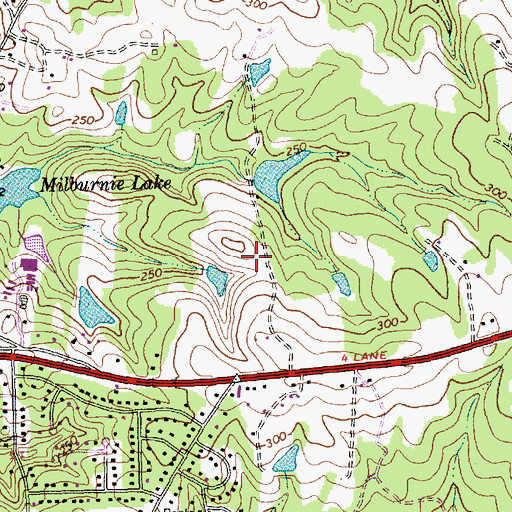 Topographic Map of Township of Saint Matthews, NC