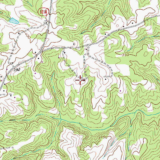Topographic Map of Township of Nutbush, NC