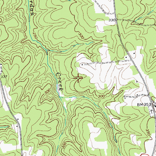 Topographic Map of Township of Sixpound, NC