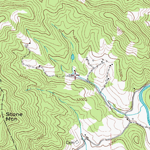 Topographic Map of Township of Bald Mountain, NC