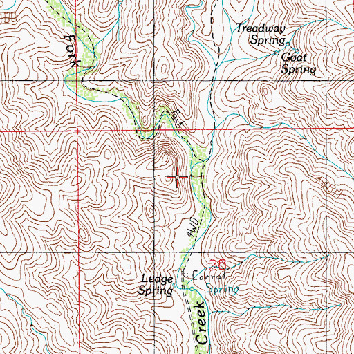 Topographic Map of Right Fork Markham Creek, AZ