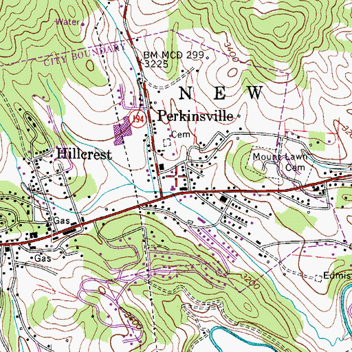 Topographic Map of Township of New River, NC