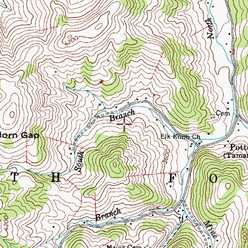 Topographic Map of Township of North Fork, NC