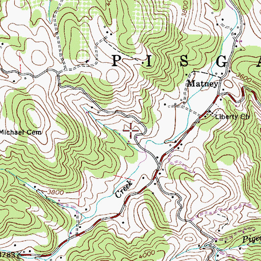 Topographic Map of Township of Shawneehaw, NC