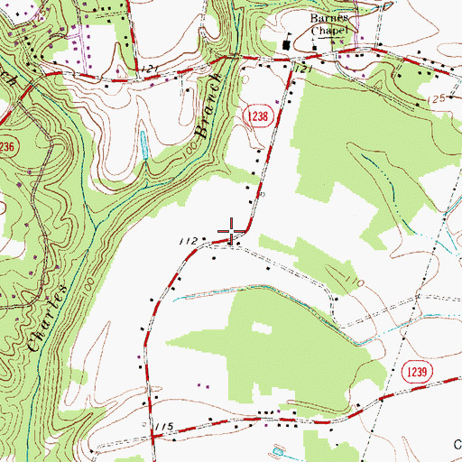Topographic Map of Township of Fork, NC