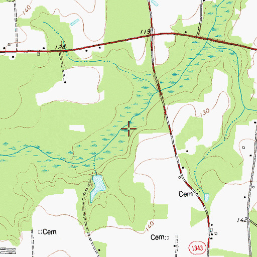 Topographic Map of Township of Great Swamp, NC