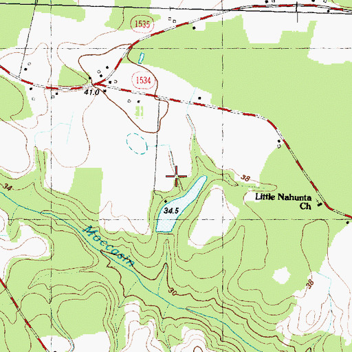 Topographic Map of Township of Pikeville, NC