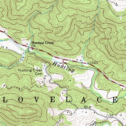 Topographic Map of Township of Lovelace, NC