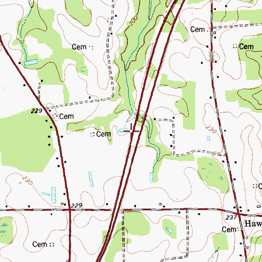 Topographic Map of Township of Springhill, NC
