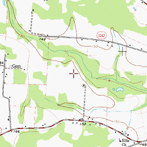 Topographic Map of Township of Taylors, NC