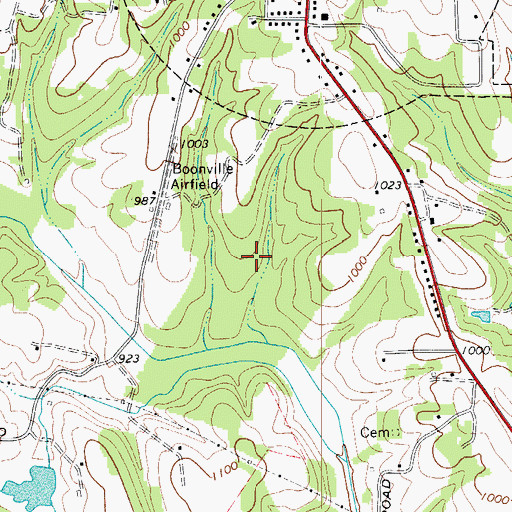 Topographic Map of Township of Boonville, NC