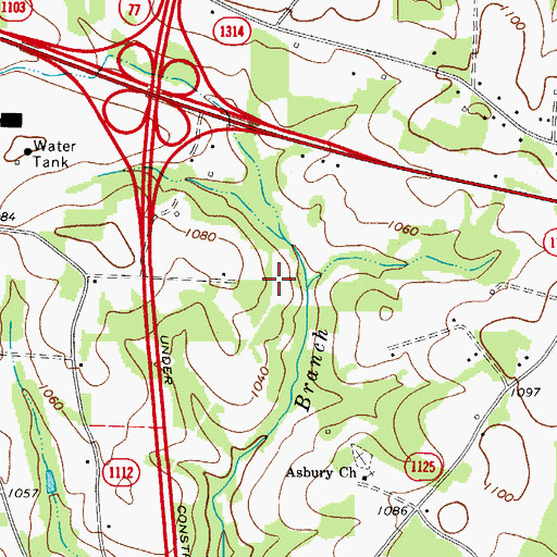Topographic Map of Buck Shoal Township (historical), NC