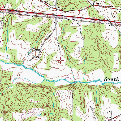 Topographic Map of Liberty Township (historical), NC