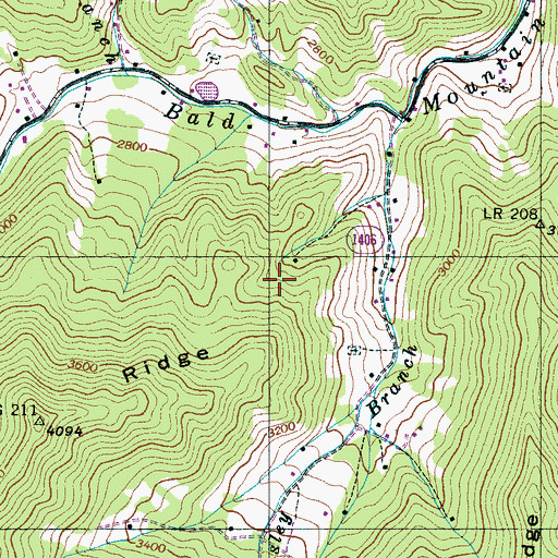 Topographic Map of Township of Egypt, NC