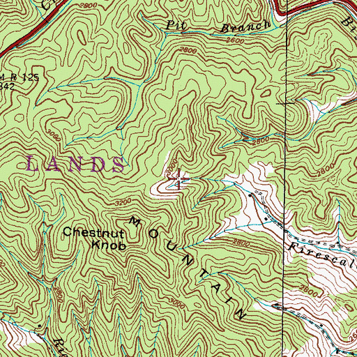 Topographic Map of Township of Ramseytown, NC