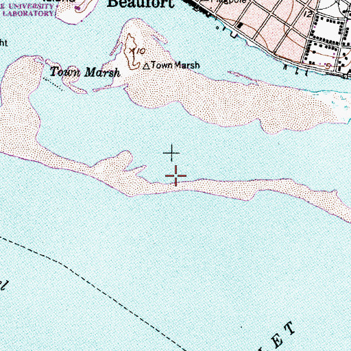 Topographic Map of Beaufort Channel, NC
