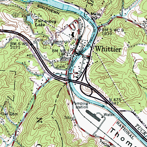 Topographic Map of Connelly Creek, NC