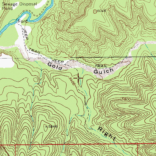 Topographic Map of Right Hand Canyon, AZ