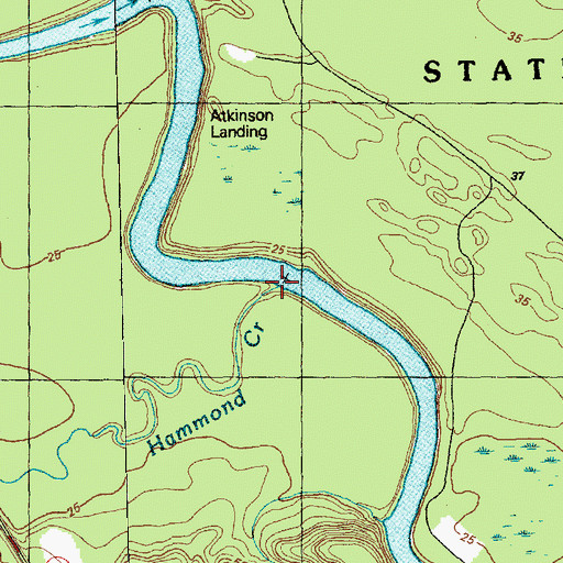 Topographic Map of Hammonds Creek, NC