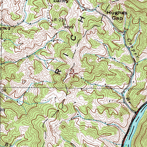 Topographic Map of Rich Mountain, NC