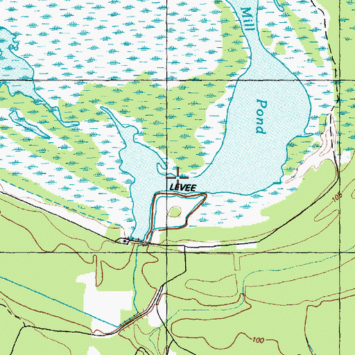 Topographic Map of Horseshoe Lake, NC