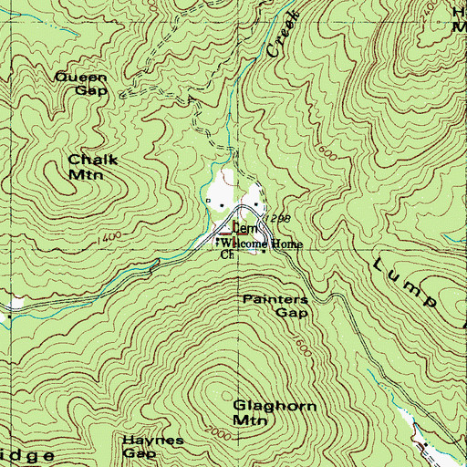Topographic Map of Welcome Home Church, NC