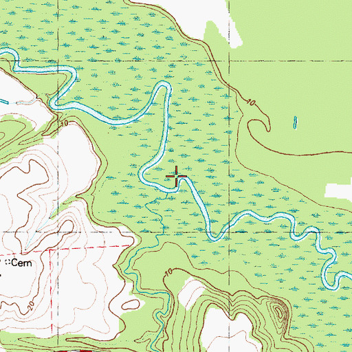 Topographic Map of Wheat Swamp, NC