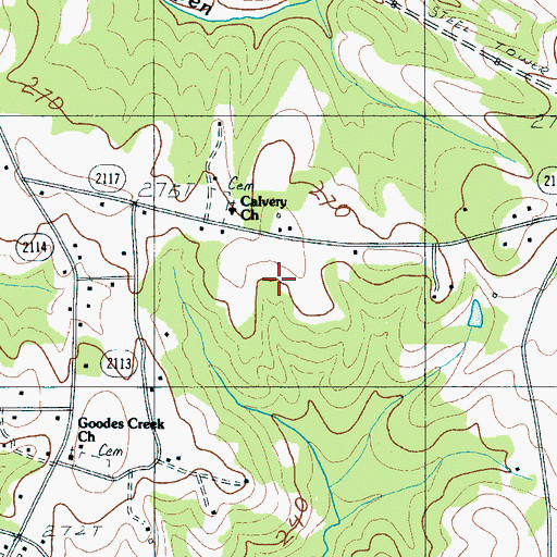 Topographic Map of Township of High Shoals, NC