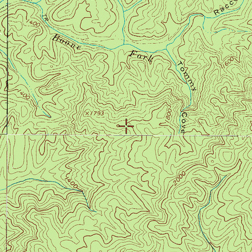 Topographic Map of Boone Fork Recreation Site, NC