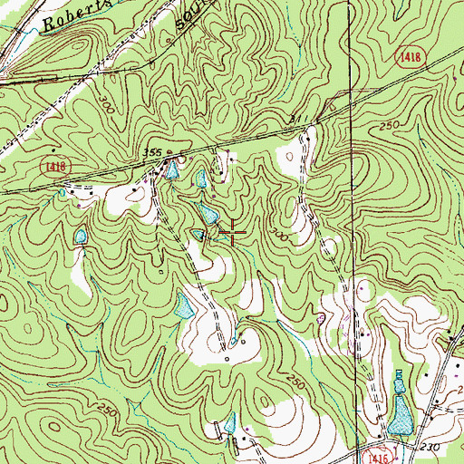 Topographic Map of State of North Carolina, NC
