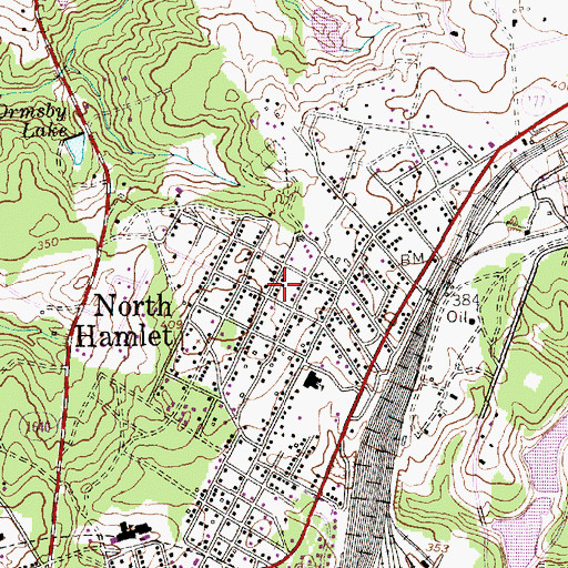 Topographic Map of Dobbins Heights, NC