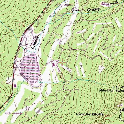 Topographic Map of Grandfather, NC