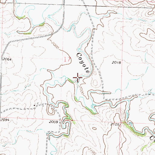 Topographic Map of Beaver Creek, ND