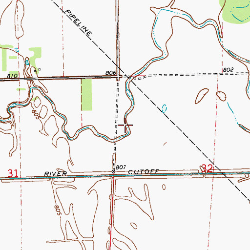 Topographic Map of County Drain Number 33, ND