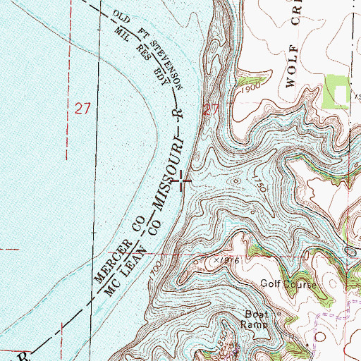 Topographic Map of Aggie Brown Coulee, ND