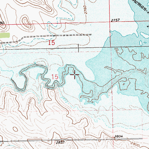 Topographic Map of Alkali Creek, ND