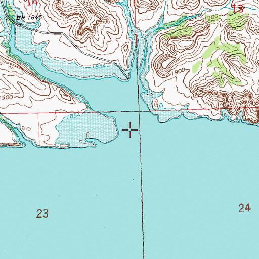 Topographic Map of Alkali Creek, ND