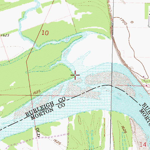 Topographic Map of Apple Creek, ND