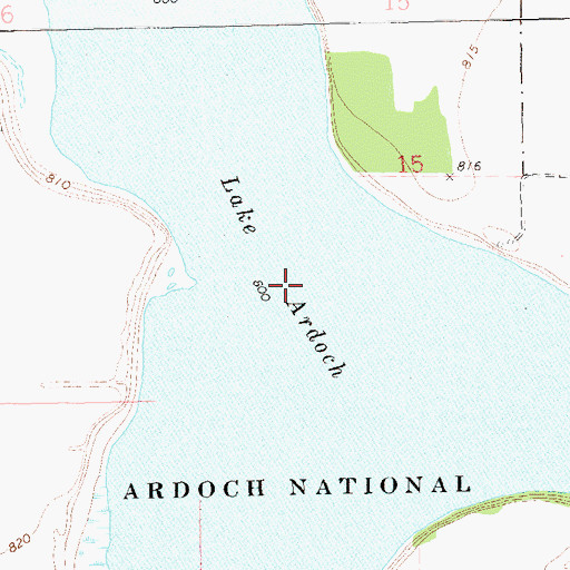 Topographic Map of Lake Ardoch, ND