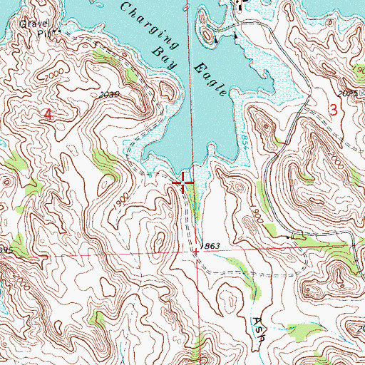 Topographic Map of Ash Coulee, ND