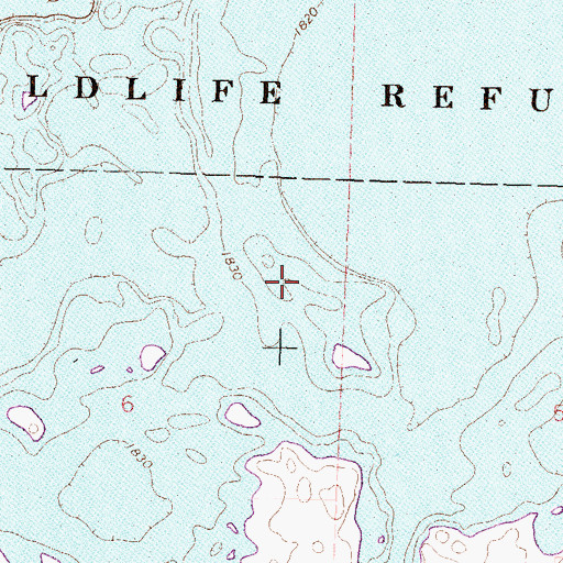 Topographic Map of Audubon National Wildlife Refuge, ND