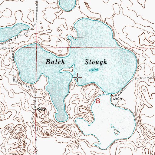 Topographic Map of Balch Slough, ND