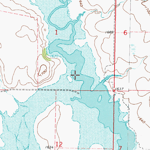 Topographic Map of Battle Creek, ND
