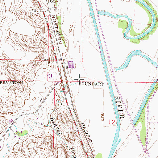 Topographic Map of Beaver Creek, ND