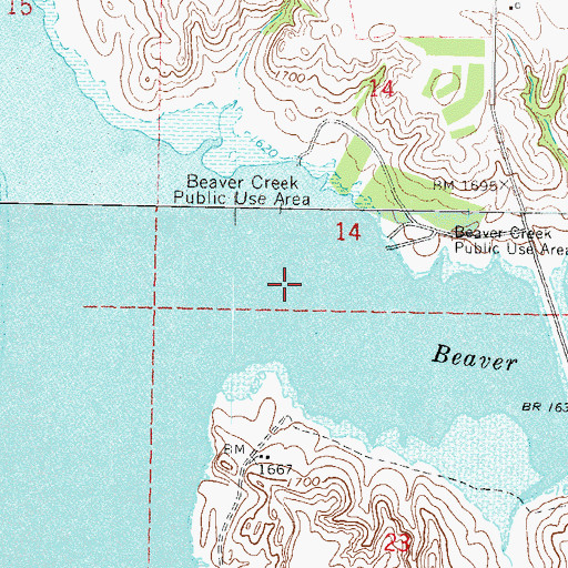 Topographic Map of Beaver Creek, ND