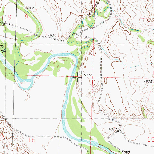 Topographic Map of Beaver Creek, ND