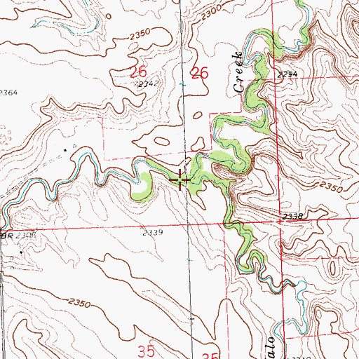 Topographic Map of Beaver Creek, ND