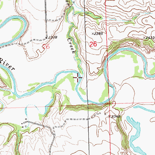 Topographic Map of Beaver Creek, ND
